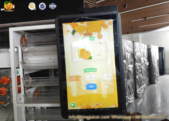 Touch Screen Fresh Orange Juice Vending Machine Customized Payment Automatic Orange Juice Vending Machine