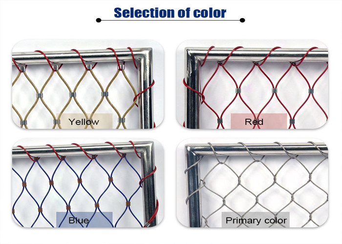 Aisi Ss316 Ferrule Rope Mesh Diamond Woven Wire 80x80mm