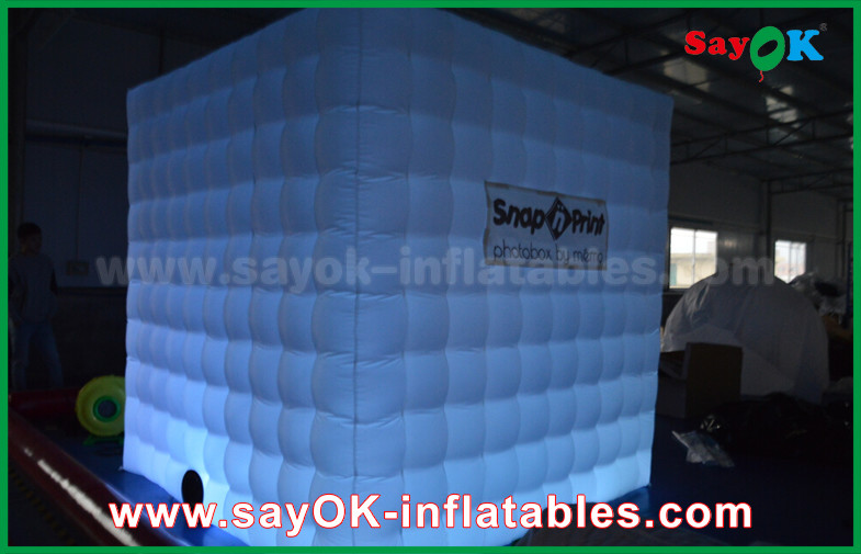 Inflatable Party Tent Portable Inflatable Led Cube Photo Booth Props Fire-Resisitant