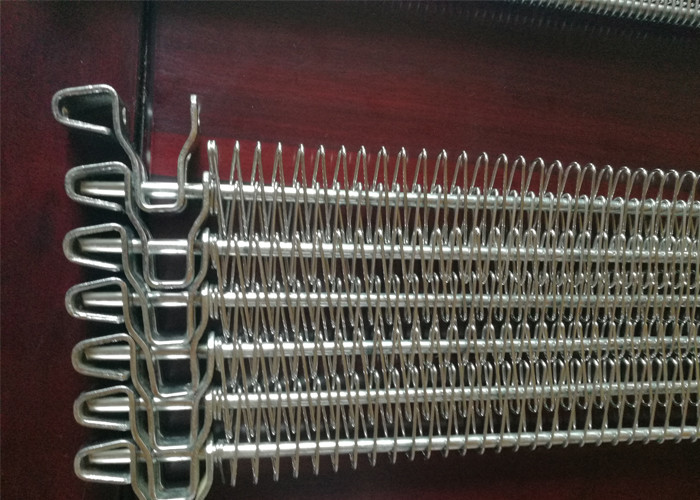 Seafood Freezer 304 316 Stainless Steel Spiral Mesh Belt