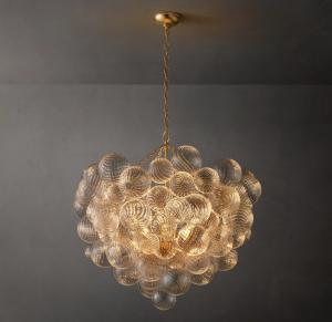 China 100V - 277V Bubble Light Chandelier 38&quot; Bedroom Glass Chandelier wholesale