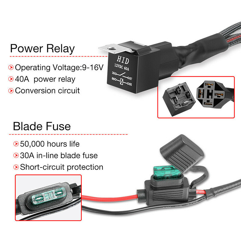 Wiring Loom for LED light bar 72W/120W/180W/240W/360W