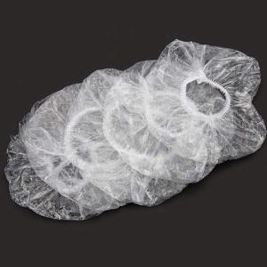 China Waterproof Transparent Plastic Shower Cap , disposable hair caps Eco Friendly wholesale