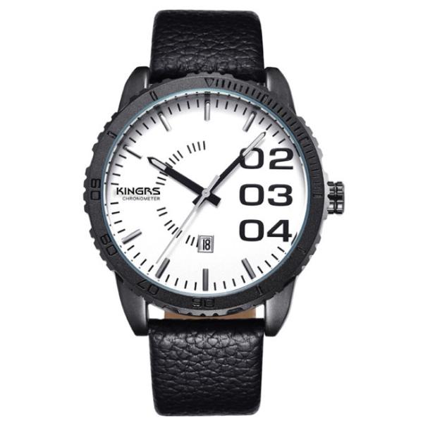 Japan Movement Stainless Steel Watches / Charm Men'S Leather Watches With ODM