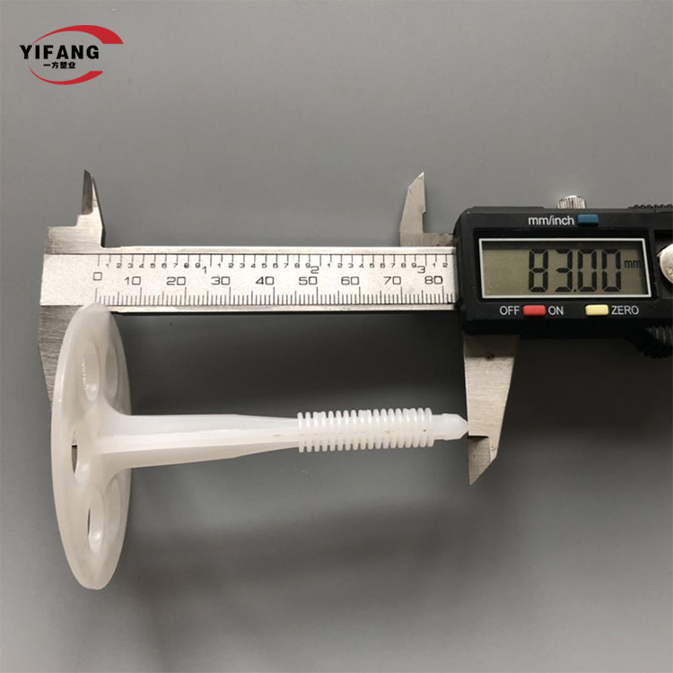 Customized Grip 60mm Plastic Masonry Fastener White Color