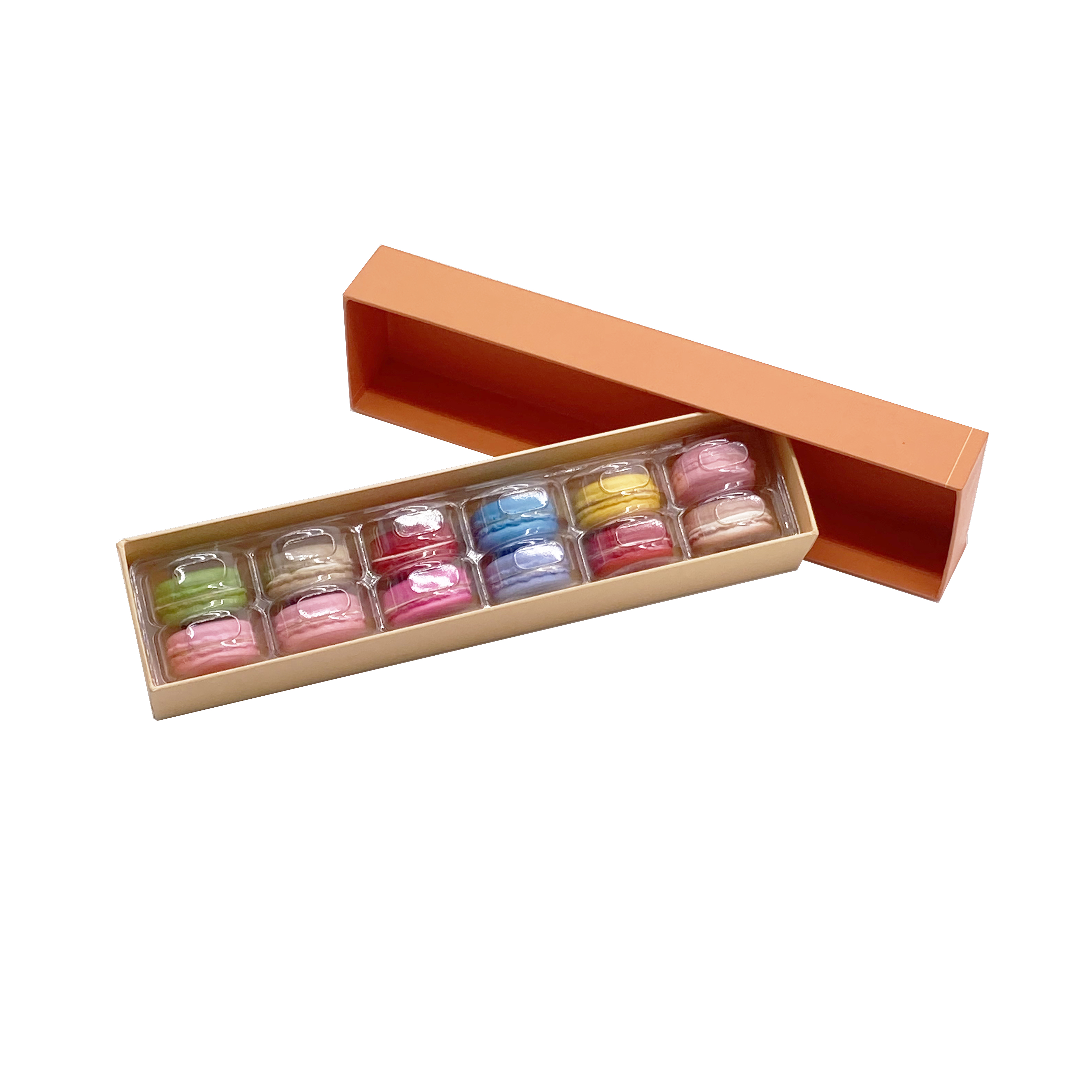 Luxury Kraft Recyclable 12pcs Macaron Gift Box Packaging Black