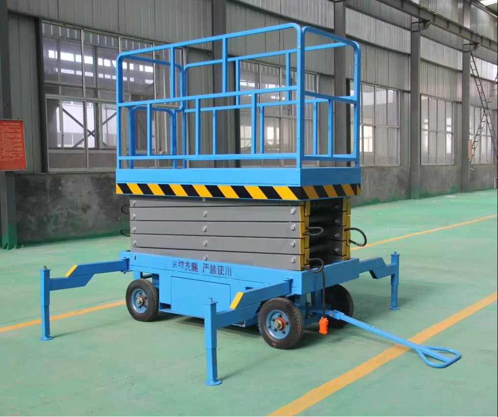 300kg 12m Mobile sky scissor lift Platform hydraulic lift scaffolding with CE