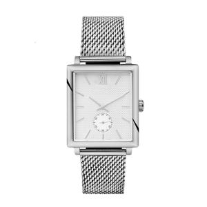 China Square silverstainless steel japanese 1L45 quartz waterproof watch custom wholesale