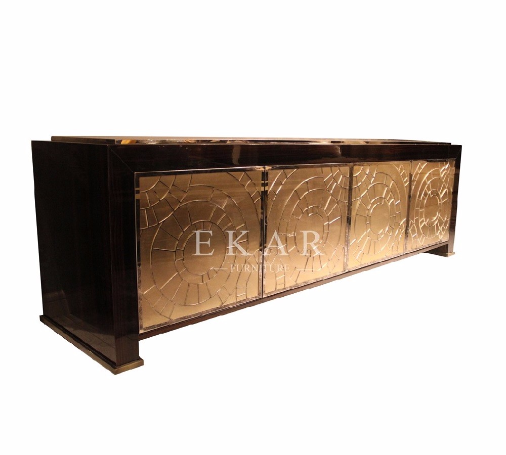 Chinese Classical Extra Long Veneered Wooden TV Cabinet From Foshan MKBN-KG2221M-001