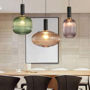 China Modern Pendant Lights Gray Glass Led Nordic Restaurant Hanging Lighting(WH-GP-42) wholesale