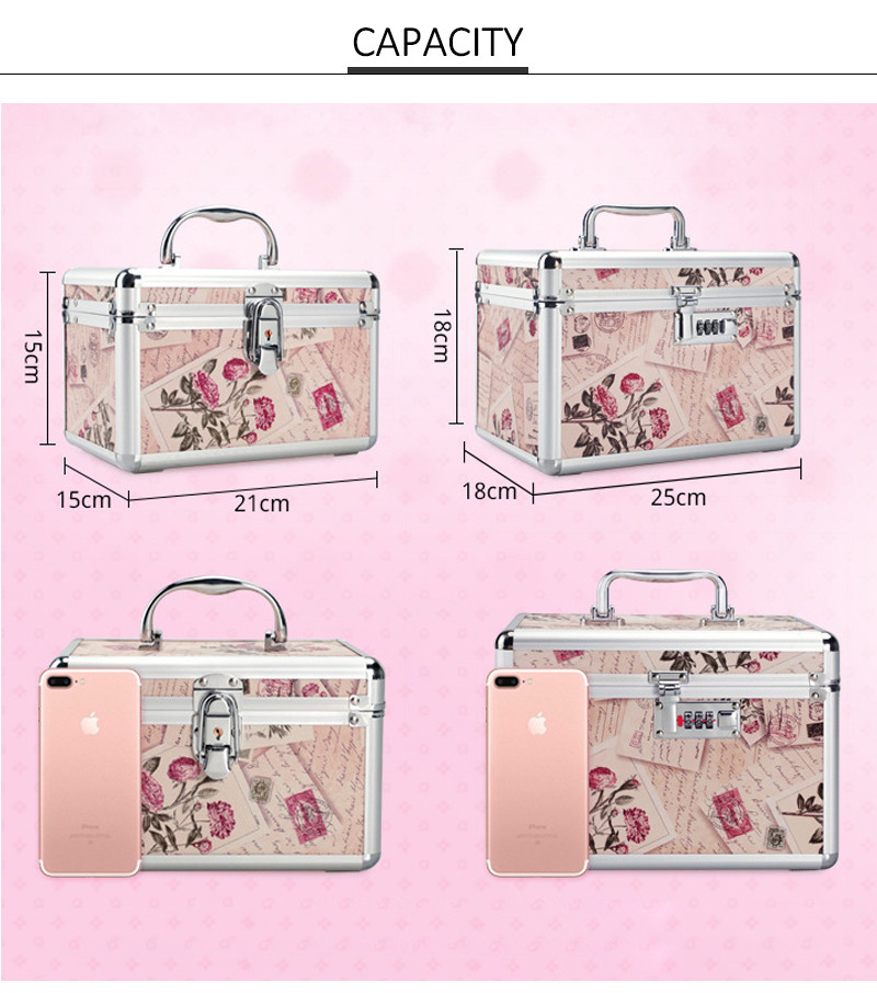 Lock Hard Brushes Toiletry Makeup Bag Case