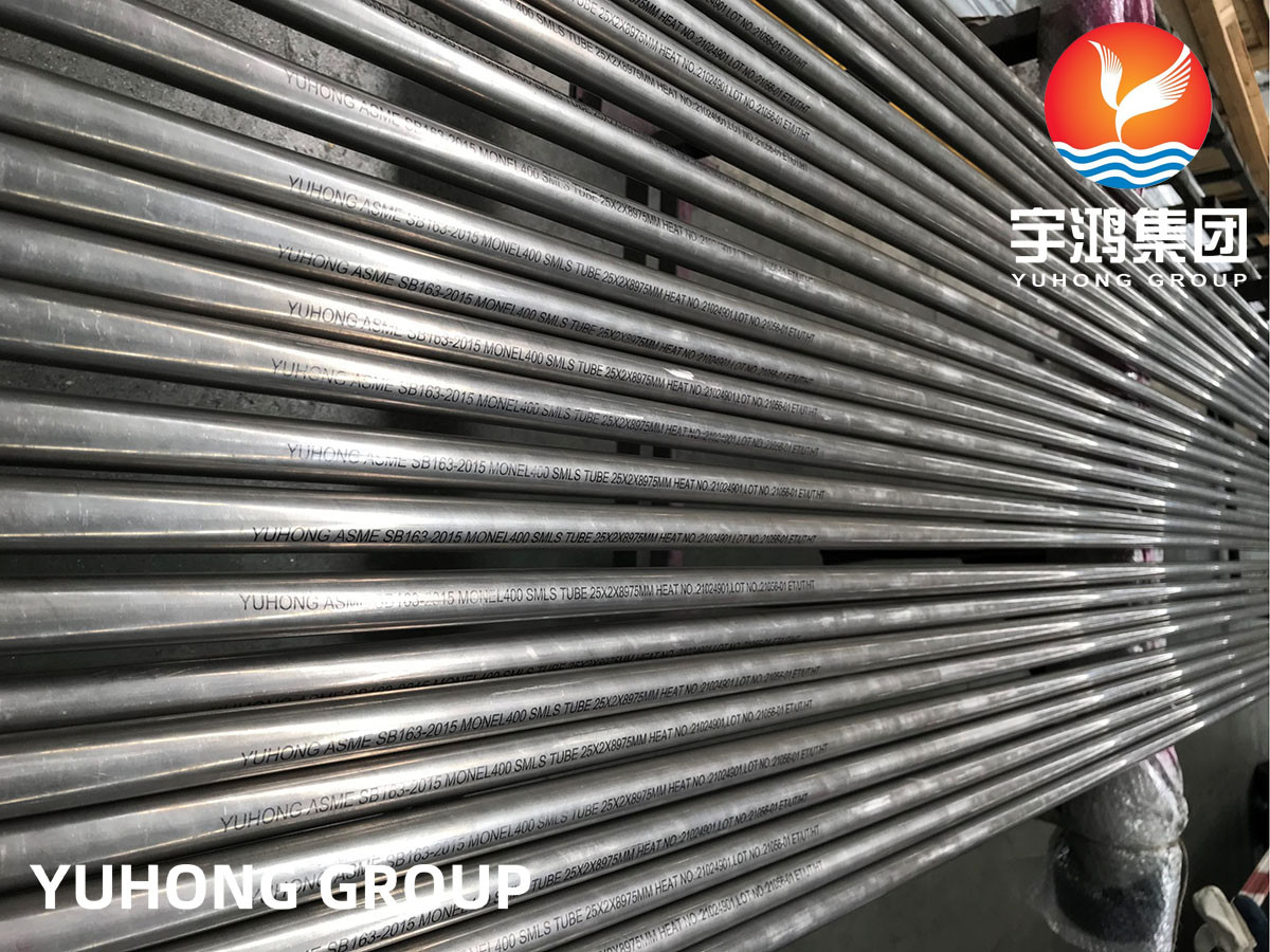 ASME SB163 / B165 MONEL 400 Nickel Alloy Seamless Tube, Heat Exchanger /Air Cooler Application