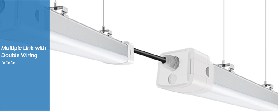40W 6400lm LED Tri-proof Light with Easy Wiring Method Saving Time