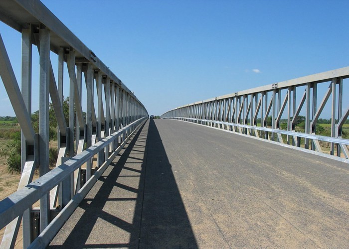 Max. Span Length Single Lane 81m Modular Bridge Construction Temporary Steel Bridge