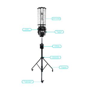 China 140KM/H Portable Badminton Shuttlecock Shooting Machine DC12V wholesale