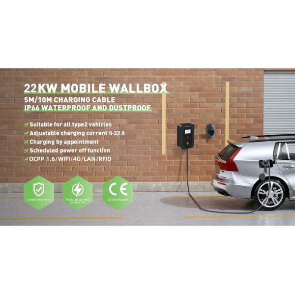Type 2 EV Charging Pile 7kW 11kW 22kW Wallbox EV Charger Charging Station 16A / 32A