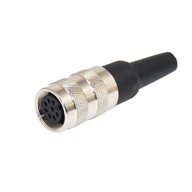 2 - 8 Pin Solder M16 Waterproof Connector Metal Assembly Shielded Male Female Plug