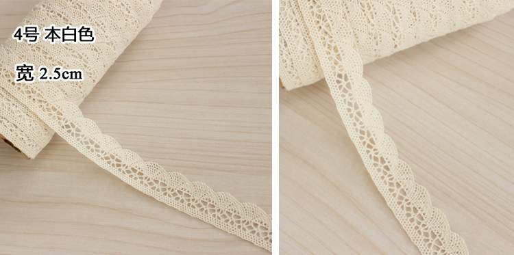 mixed color 20yards/lot(1.0cm wide) Cotton Crochet Lace Ribbon Wedding Sewing Bridal Bow L
