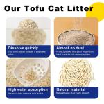 OEM Tofu Cat Litter Strong Water Absorption 100% Dust Free Pure Natural Cat