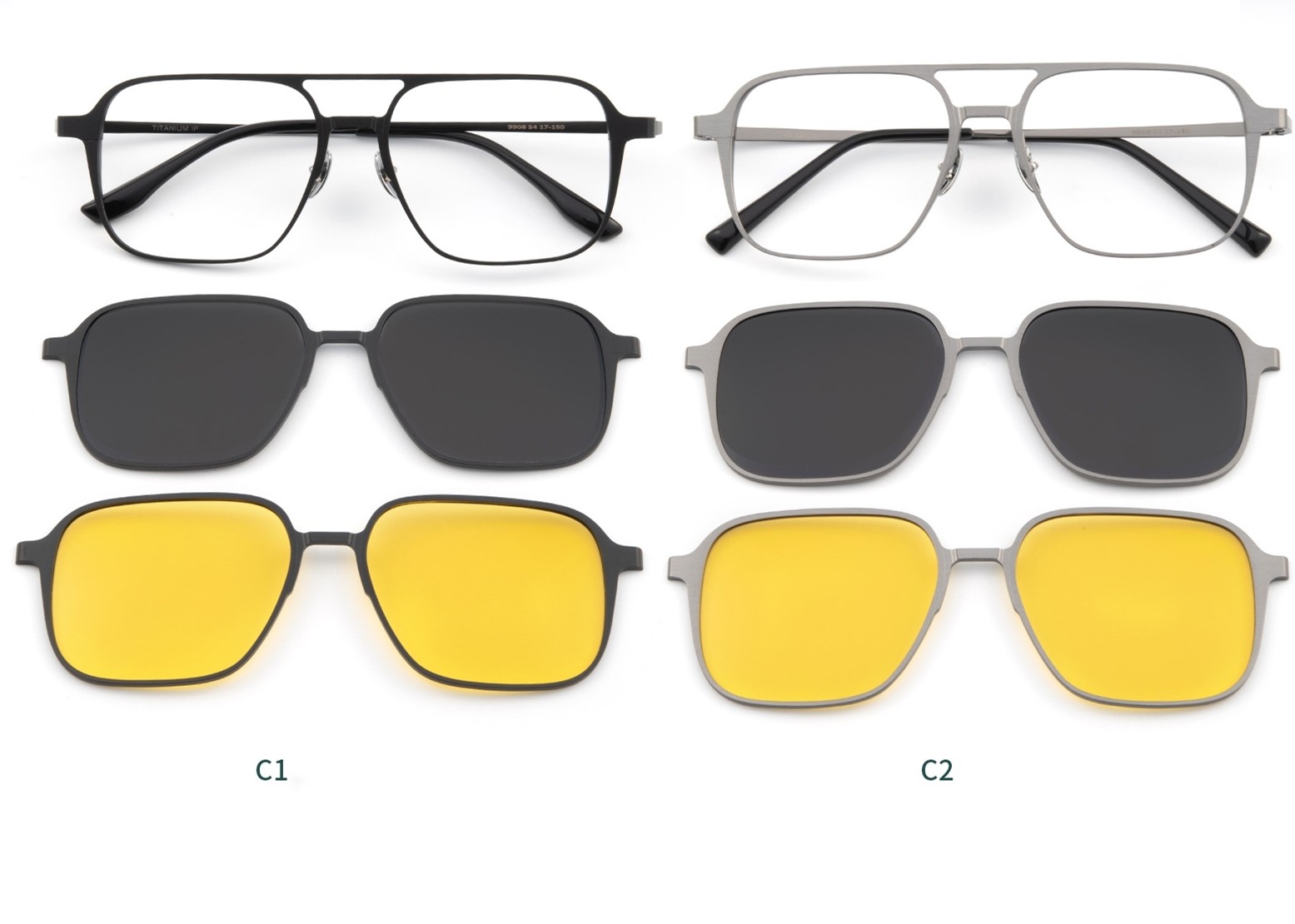 Casual Glasses Polarized Night-Vision Clip-On Glasses Portable