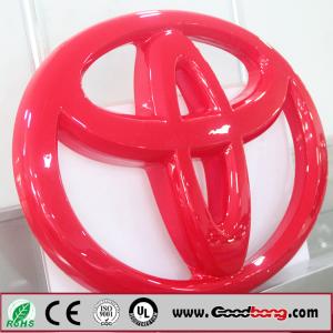 China High quality vacuum forming acrylic backlit 3D toyota car logo sign wholesale