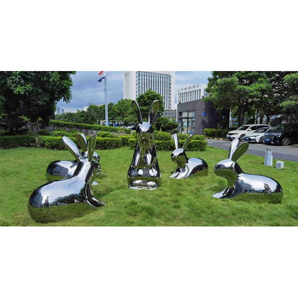 Outdoor Decor Animal Theme Mirror Art Stainless Steel Sculpture in Stock