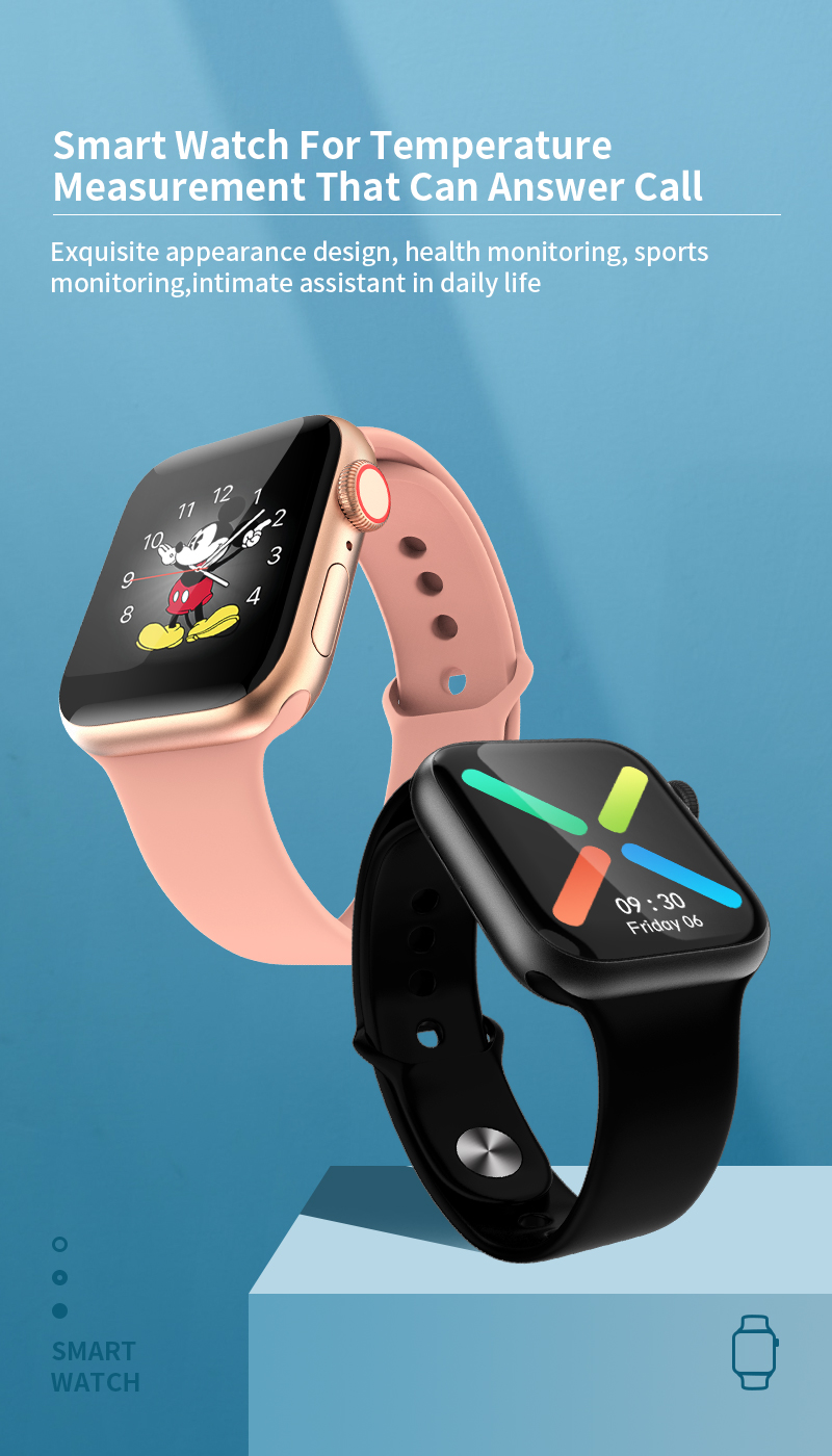 Elderly Full Touch SmartWatch 1.54inch Heart Rate Health Bracelet Health Monitoring Temperature