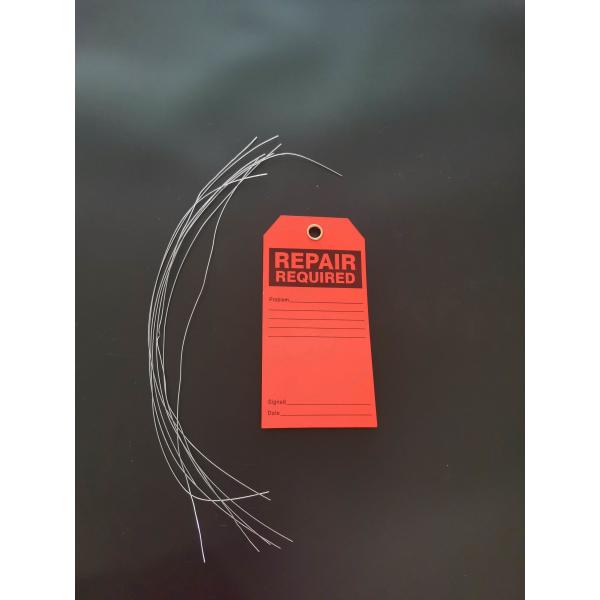 5 3/4" Rectangular Lockout Plastic Safety Tag Fluorescent 300g Cardstock