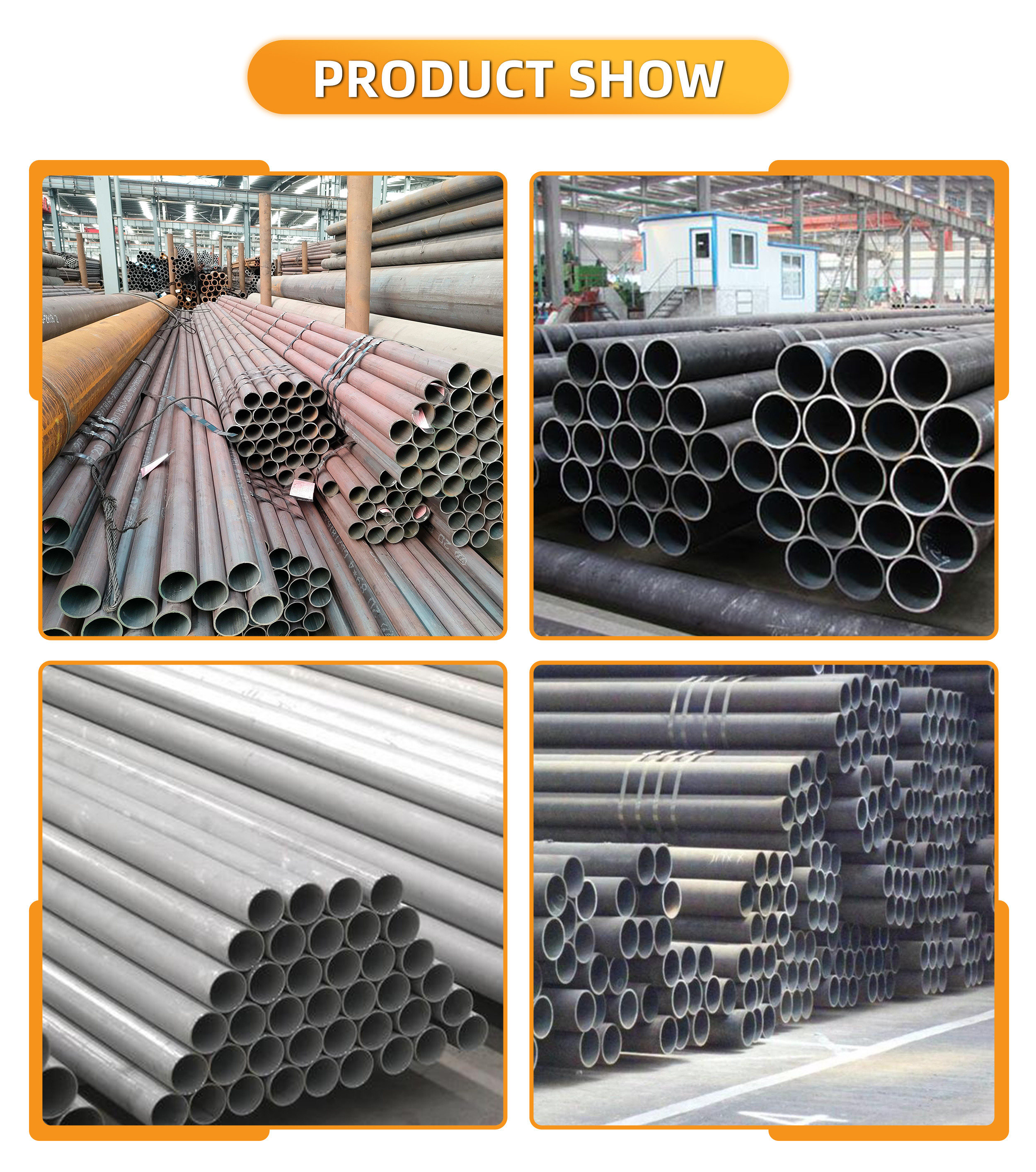 Welded Mild Steel Seamless Pipe Q235b ST44 20 24 Inch Schedule 40 Carbon Steel Pipe