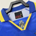 Blue Retro Soccer Jerseys V Neck Quick Dry Football Shirt