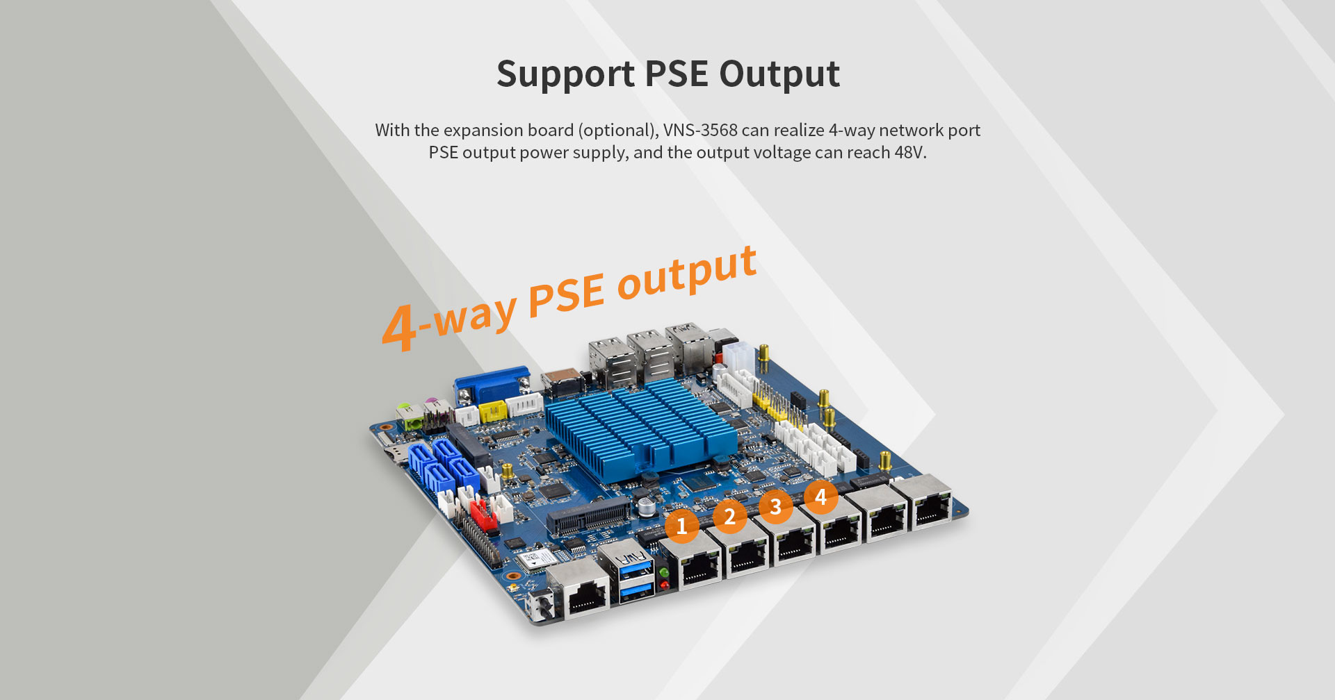 VNS-3568 Smart Multi-network Ports Mainboard RJ116 cash drawer interface 1Tops Computing power