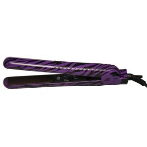 China Pure ceramic purple zebras temperture control hair straightener iron wholesale