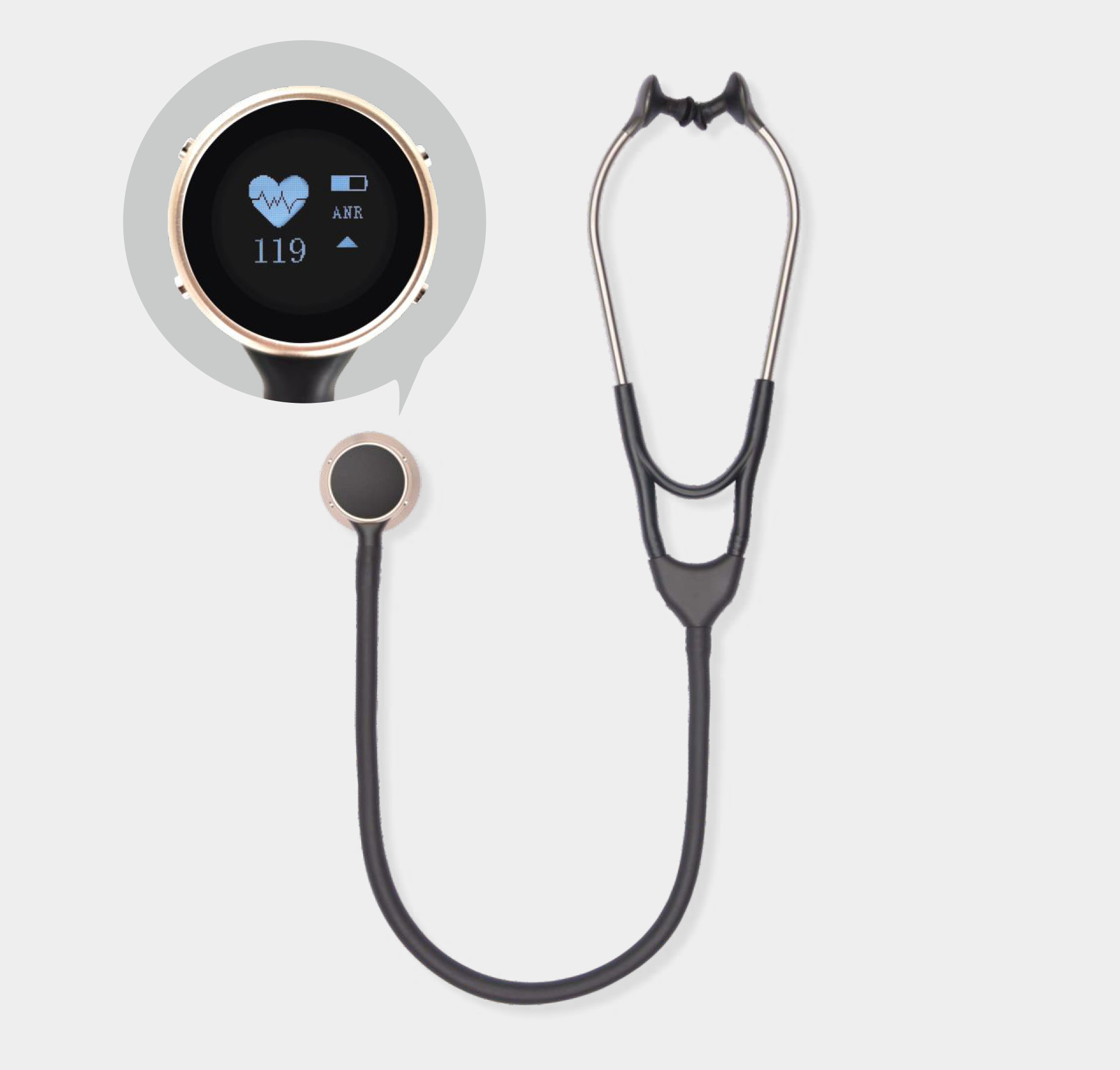 Sound Tracks Recording Digital Smart Bluetooth Stethoscope For Trained Doctors