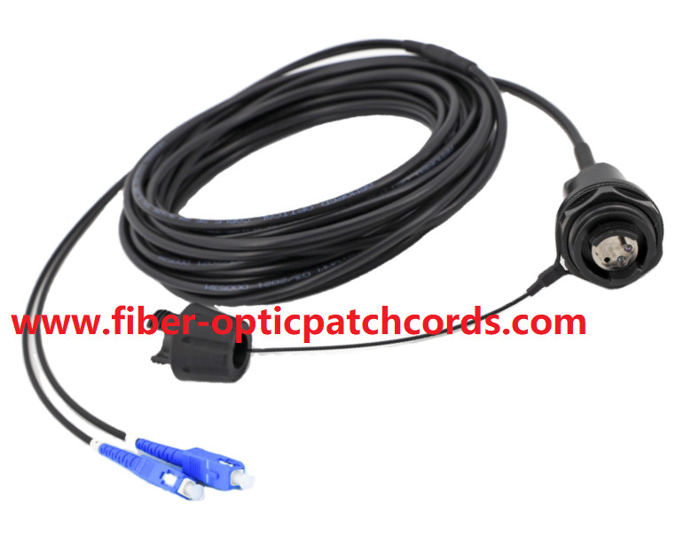 Fiber Optic Cable Expanded Beam Connector to LC 6Core Plug Socket Terminated harsh environment Armored field Fiber Optic Patch Cord