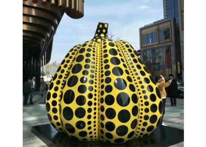 China Giant Stainless Steel Outdoor Painted Pumpkin Sculpture for Urban Landscape wholesale