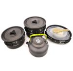 4-5 Person Outdoor Camping Cookware Set Hard Aluminum Alloy
