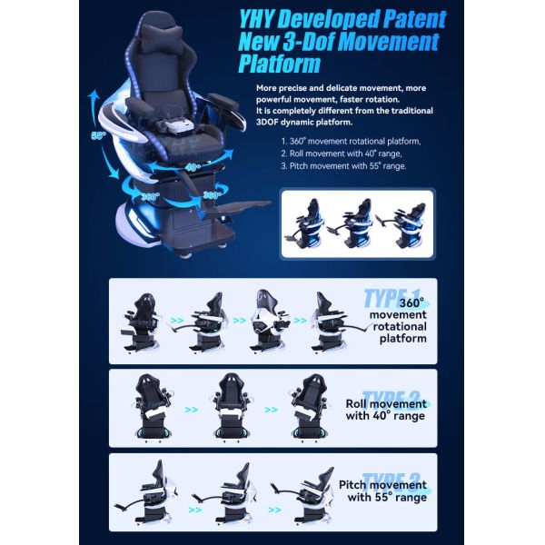 360 Vr Simulator Roller Coaster 9d Vr Chair Virtual Reality Flight Simulator Single Player