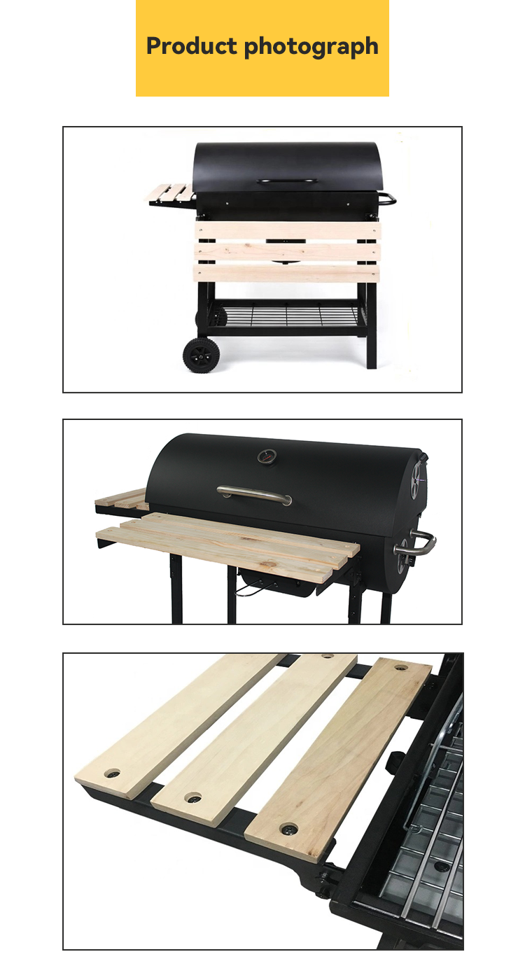 Professional Restaurant Charcoal Grill Gas BBQ with Powder Coated Vertical Style Oven