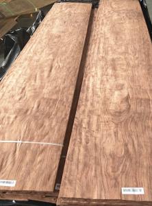 China Crown Cut Exotic Wood Veneer Bubinga 0.45mm Plain Slice Fancy Plywood wholesale