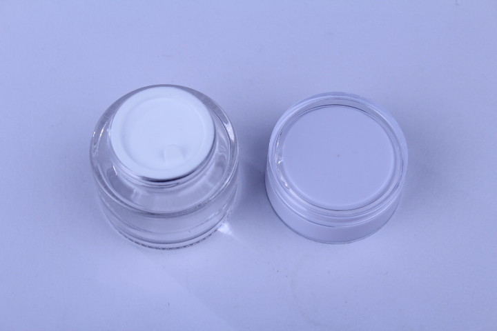 30g / 50g White Glass Cosmetic Jar with Screw Lid for Face Cream