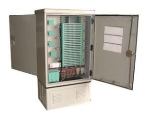 China 144 Core Fiber Optic Network Telecommunication Cabinet, Outdoor Waterproof Optical Cross Connect Cabinet IP65 wholesale