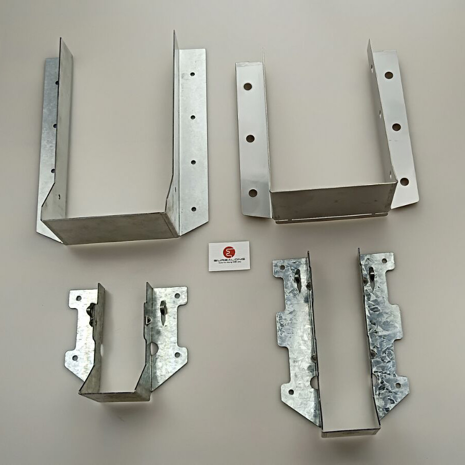 90 Degree Galvanized Steel Joist Hangers for Heavy Duty Wood Connections