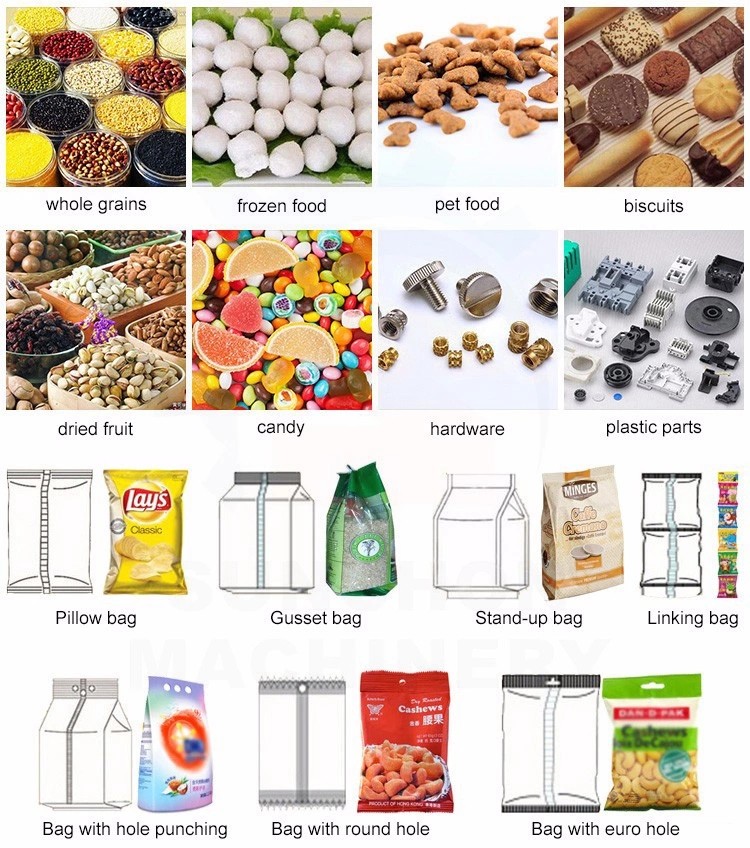 100g~1kg Barley chickpeas Pluses Grain Snack Dry Fruit Crisps Pellet Automatic Vertical Packaging Machine