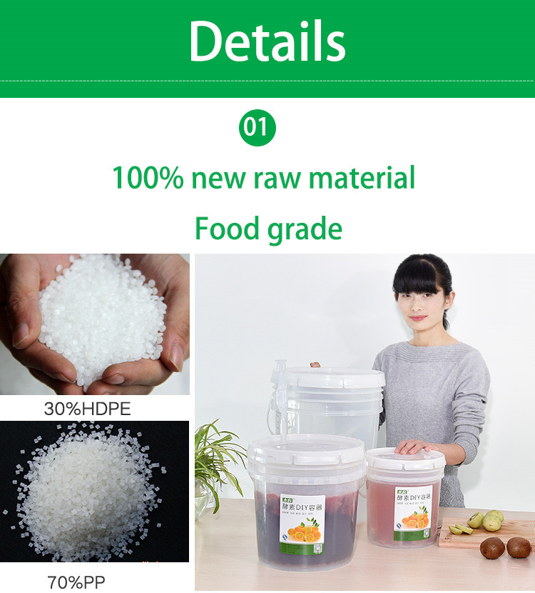Eco-Friendly 5L Capacity Brewery Equipment Wine Barrels Plastic Enzyme Bucket Beer Keg With Tap