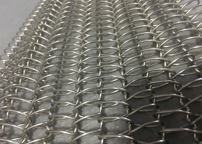 SS316L Spiral Mesh Belt , Balanced Spiral Wire Mesh For Hotel Decoration