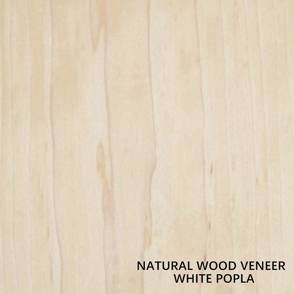 Natural White Poplar Wood Veneer Size 2440*1220mm Thickness 0.4mm For Furniture Project Decoration