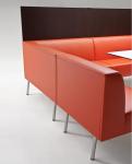 Solid Wood Frame Fabric KTV Modern Sectional Sofa