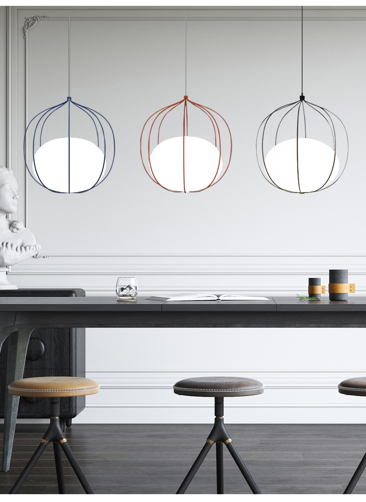Nordic Modern Pendant Lights Iron Glass Ball pendant Lamp(WH-GP-171)