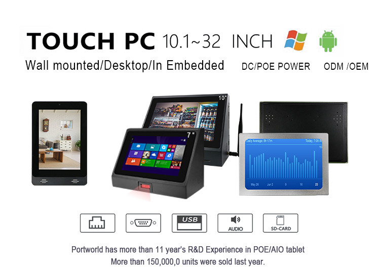 13.3 Inch RK3288 RK3399 Digital Signage Touch Display Support 4G