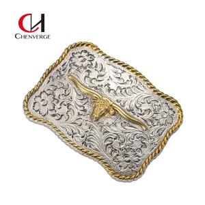 China Thickness 3mm Antirust Western Belt Buckle , Lightweight Plate Style Belt Buckle wholesale